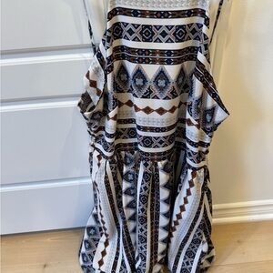 Shein Bohemian Geometric Patterned Sleeveless Dress